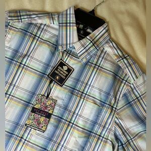 NEW Hart Schaffner Marx “Key West Collection” Plaid Shirt men’s size small NWT